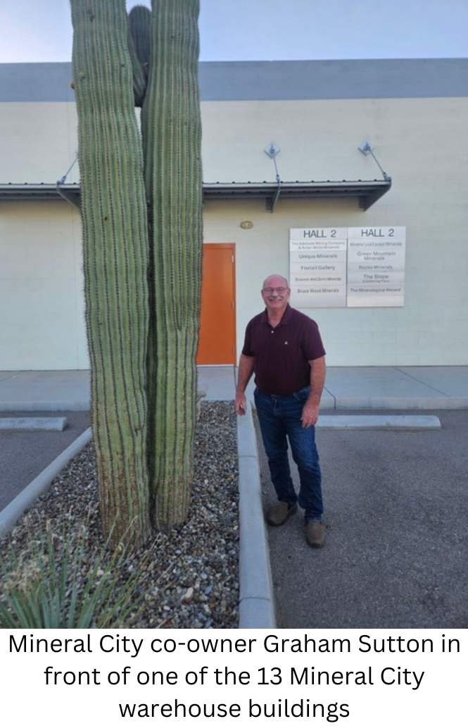 Mineral City co-owner Graham Sutton in front of one of the 13 Mineral City warehouse buildings