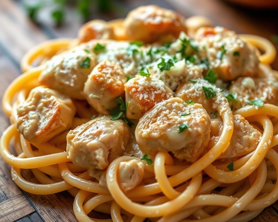 garlic parmesan chicken pasta