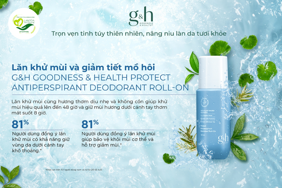 Giới thiệu về Lăn khử mùi và giảm tiết mồ hôi G&H 