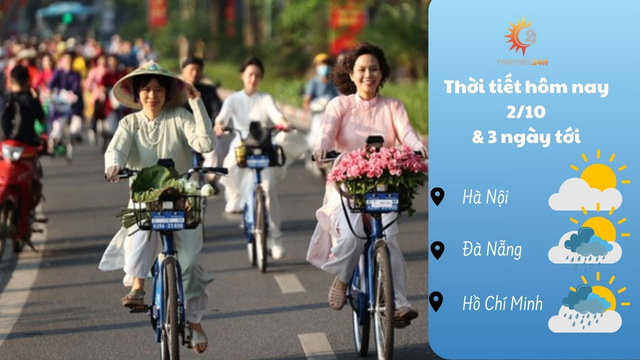 Dự báo thời tiết hôm nay 2/10/2024 như thế nào?