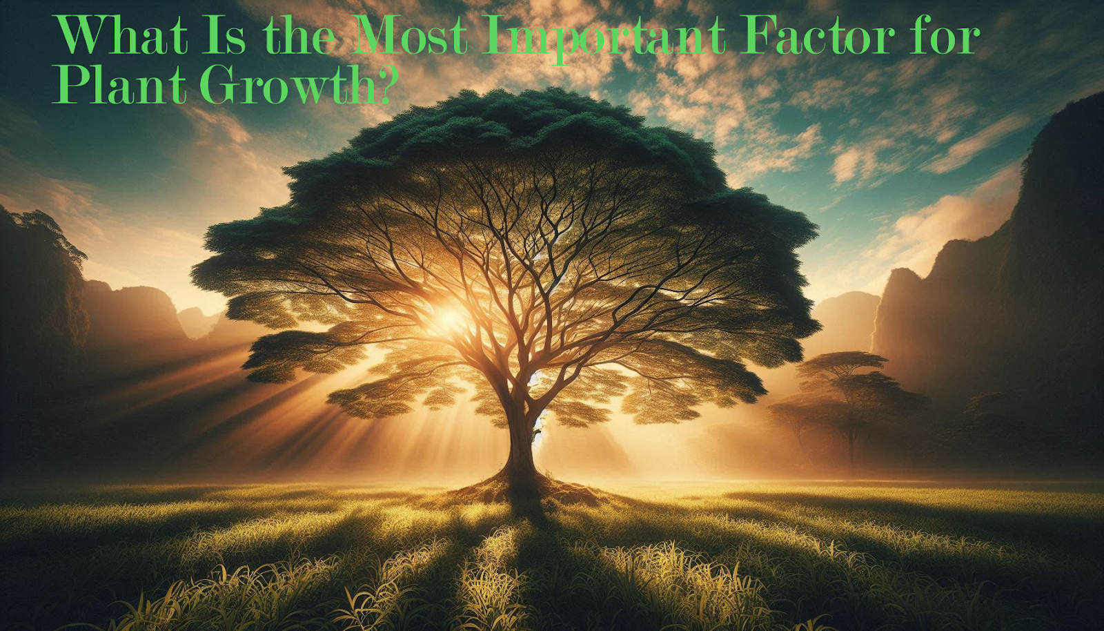 What is the most important factor for plant growth?