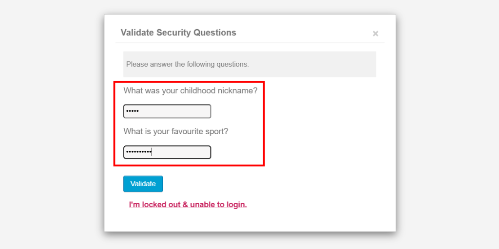 Security Question Example in the WordPress Login Page