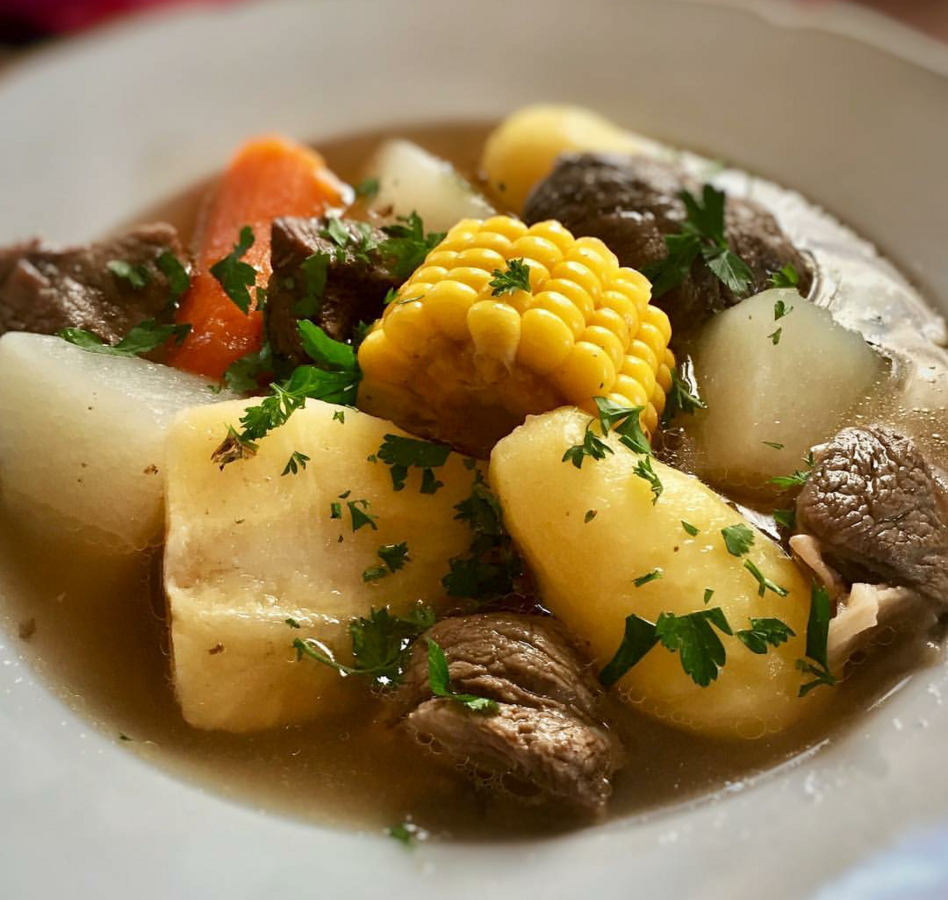 Olla de carne (beef and vegetable stew)