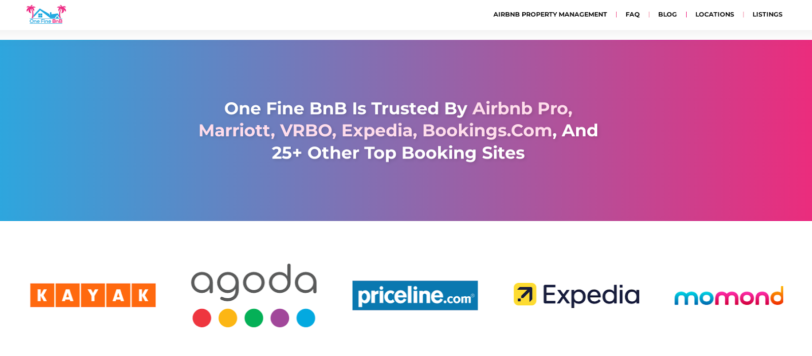 Partnering with One Fine Bnb for property management