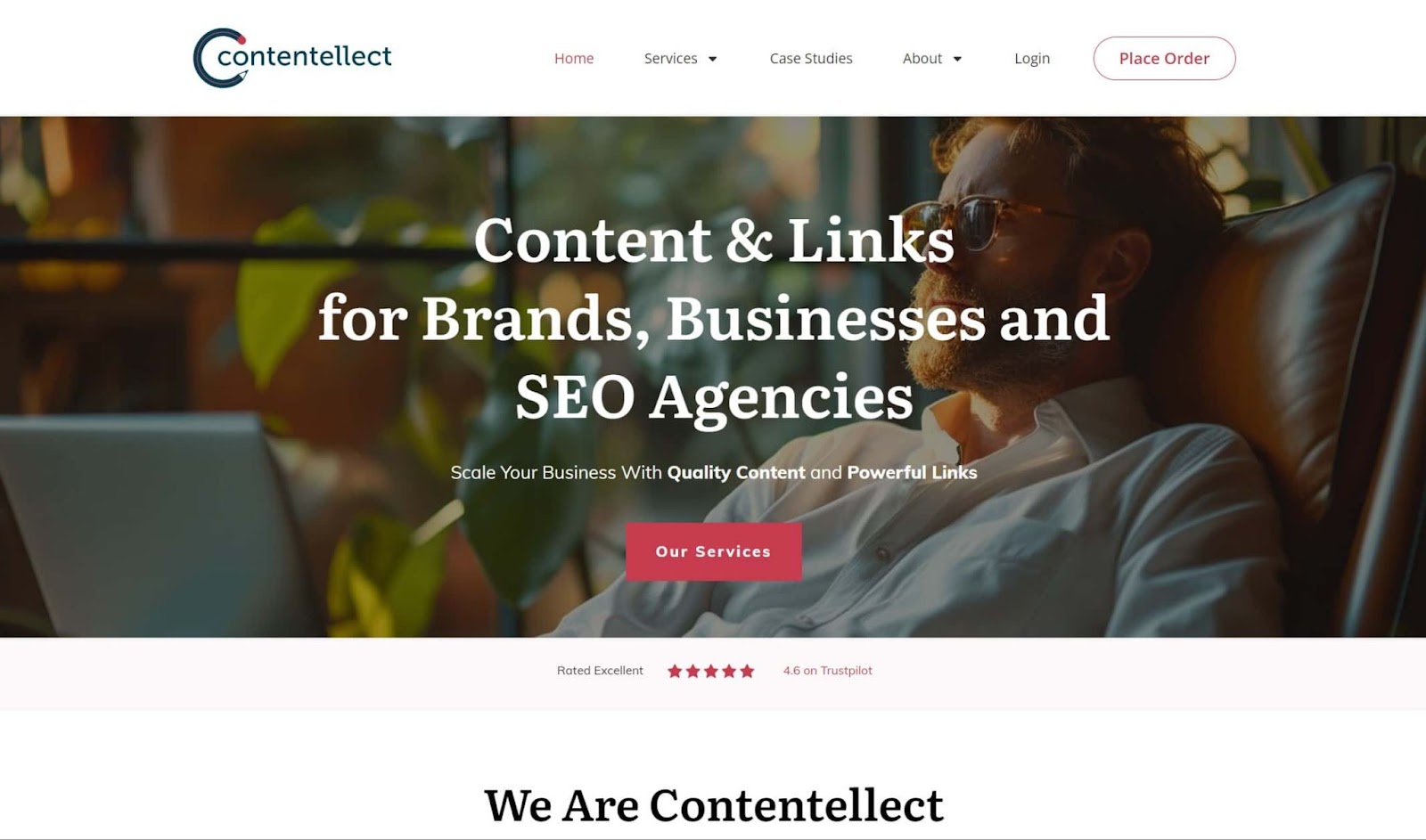 Screenshot of Contentellect website