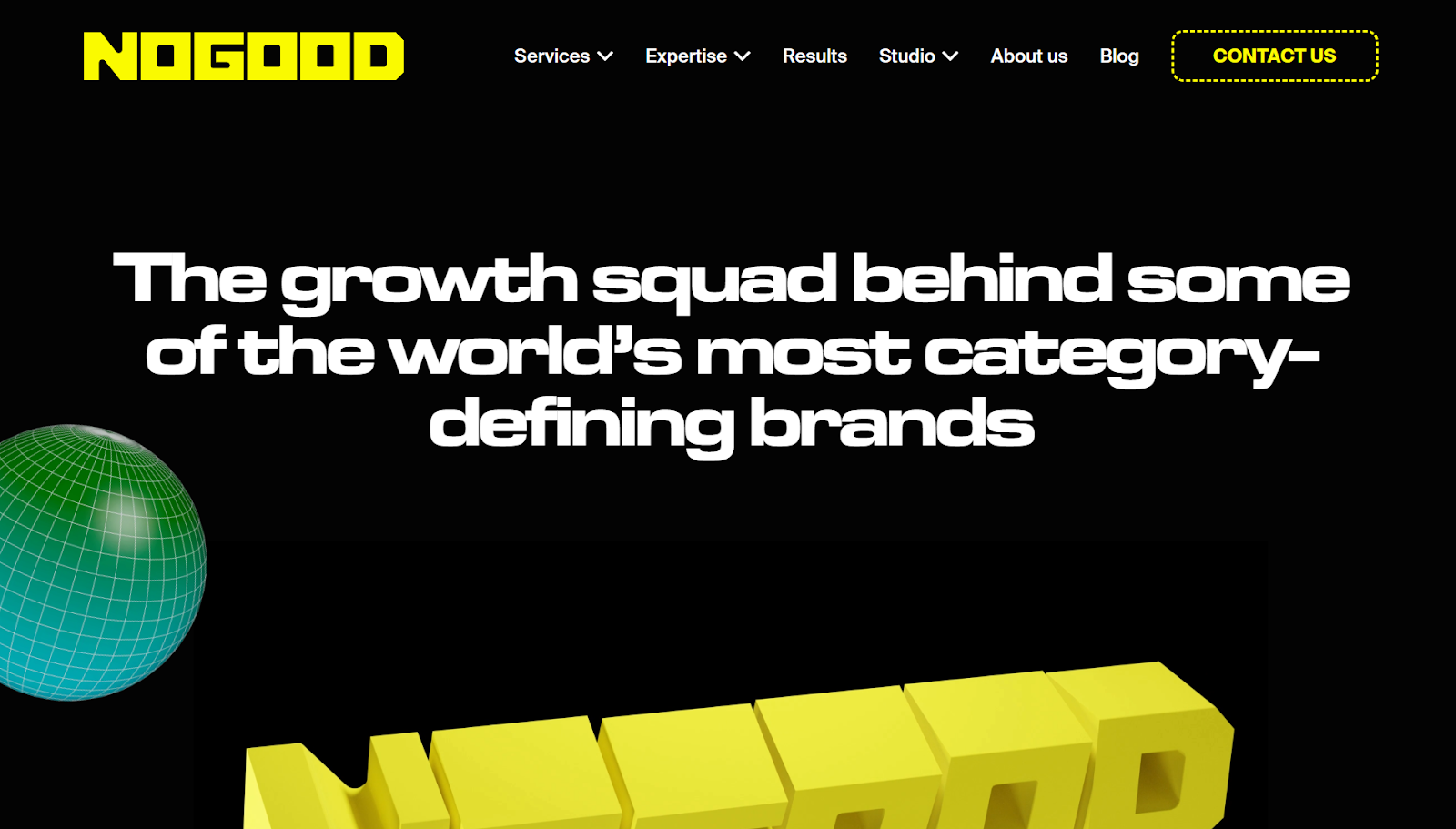 NoGood website screenshot.