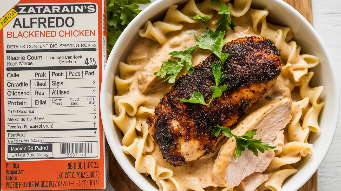 Zatarain's Alfredo Blackened Chicken Details Big Box Single Pack 45