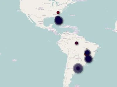 Mapa de localização do iPhone mostrando onde o usuário esteve