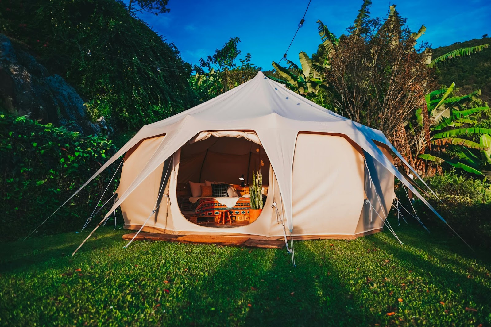 backyard camping adventure