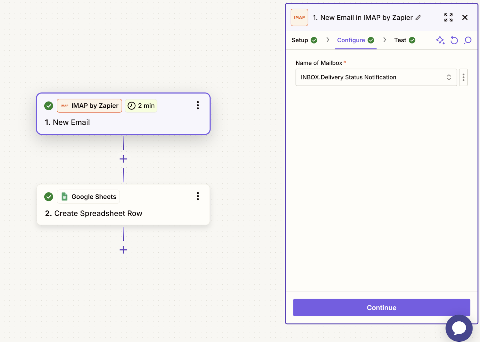 Zapier trigger step 2