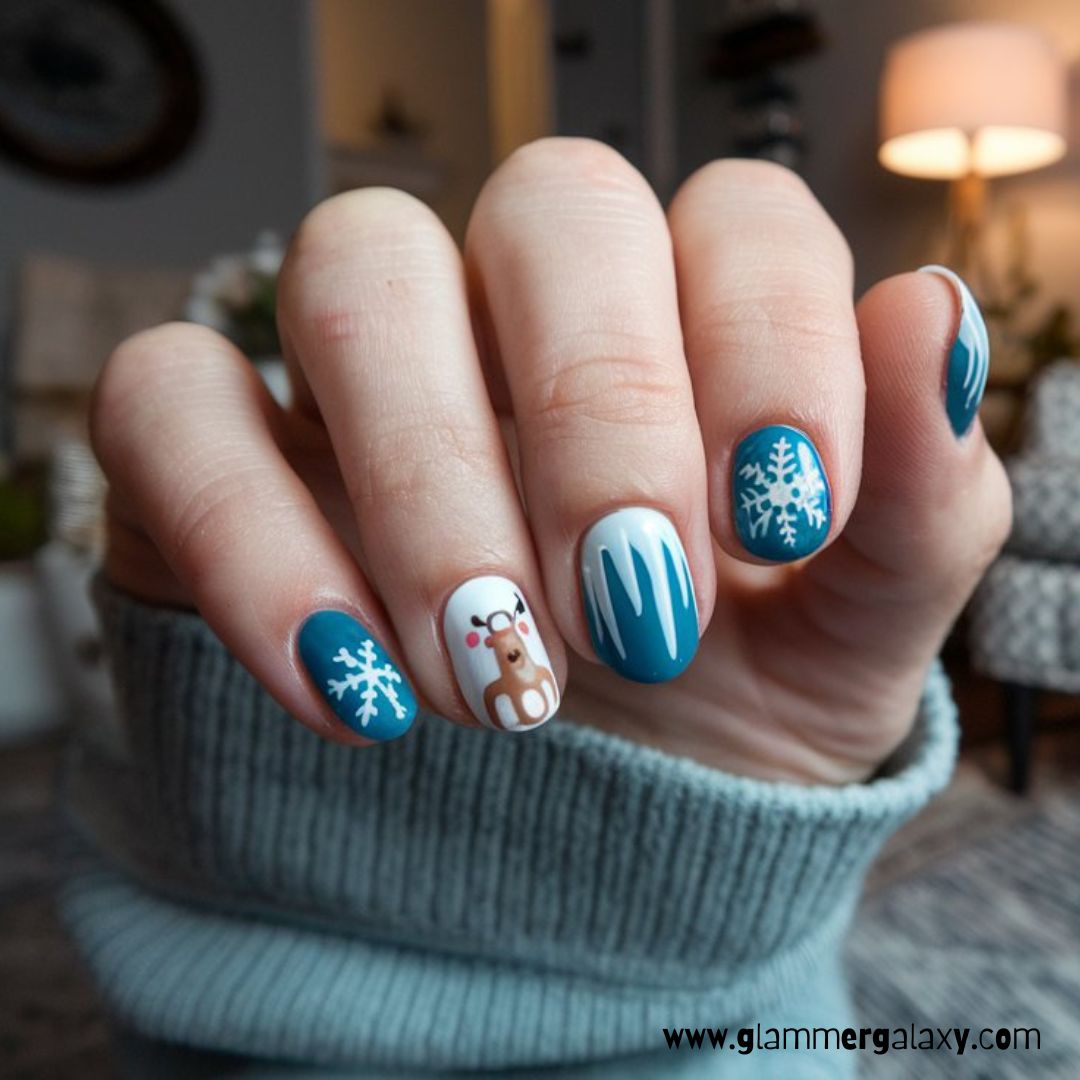 Cute Winter Nails having Chic and Cute Combos
