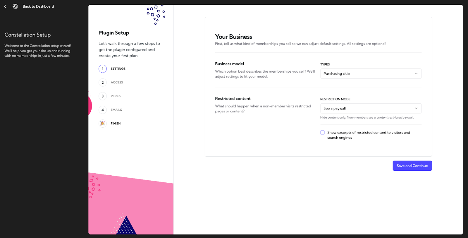 Constellation onboarding - your business