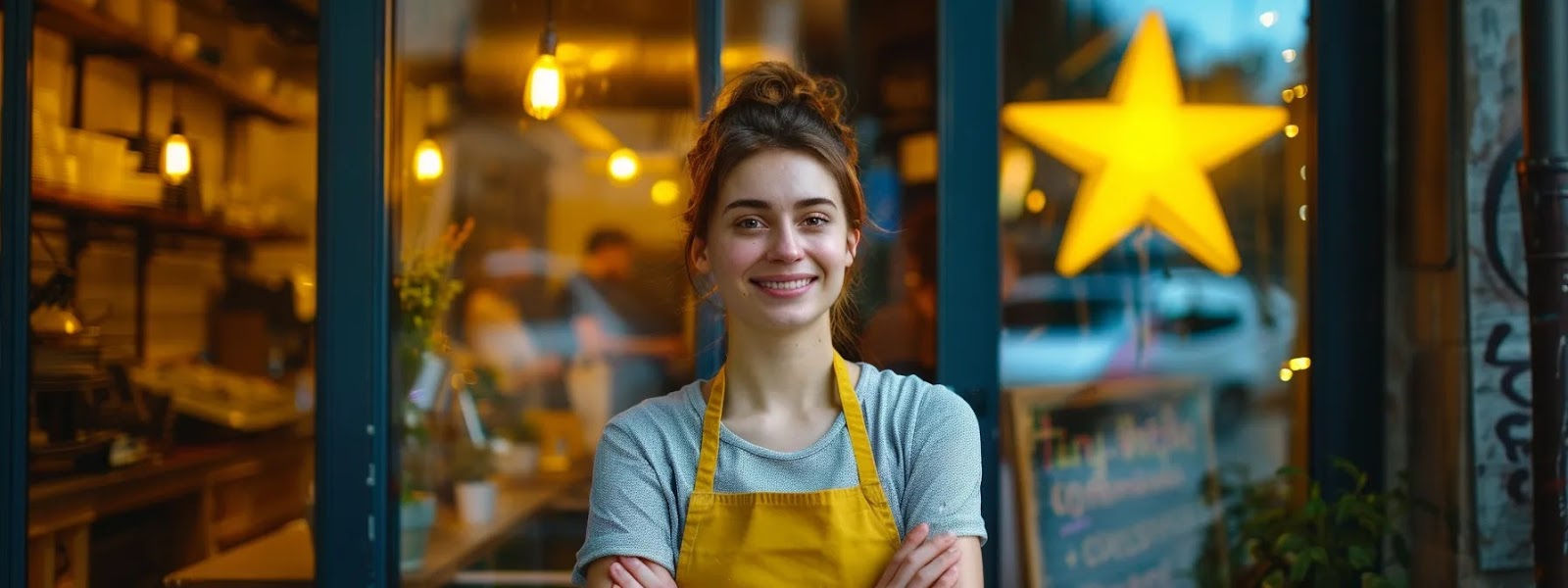a business owner calmly responds to a negative google review with professionalism and respect, ensuring their message is concise and error-free.