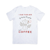 WHITE COLOR COFEE PRINT T SHIRT FOR MENS