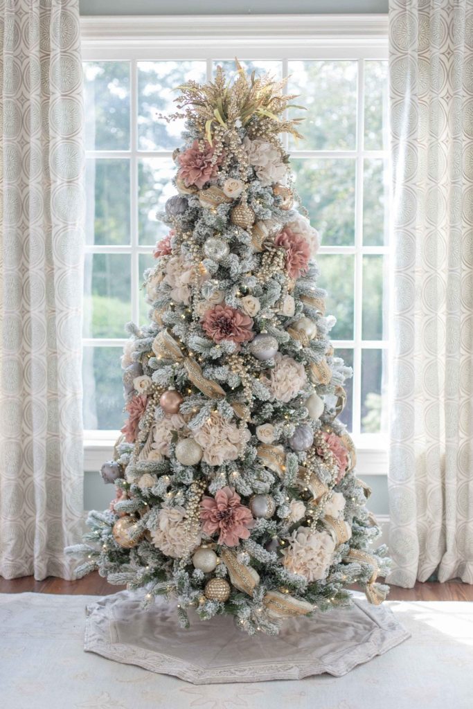 Blush Pink and Gold Christmas Tree Decor