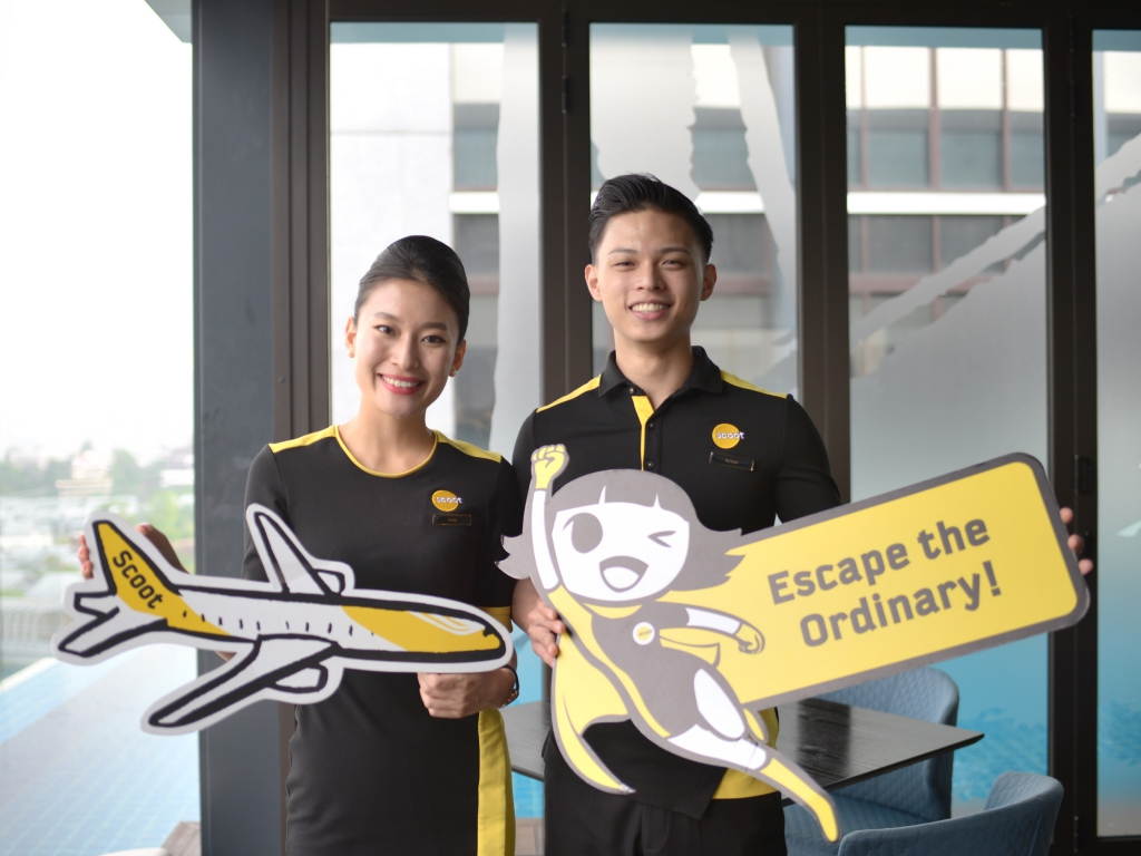 Scoot slogan "Escape the ordinary"