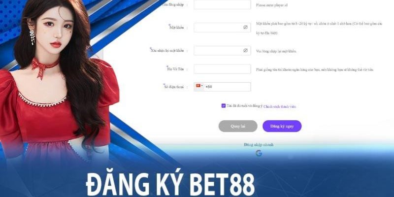 Hướng dẫn chi tiết về các bước đăng ký Bet88