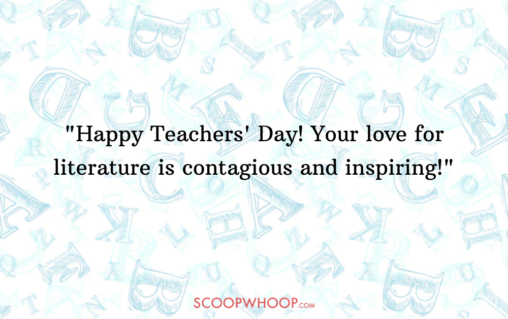 teachers day wishes to english teacher