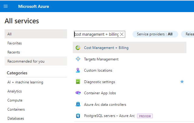 azure cost management