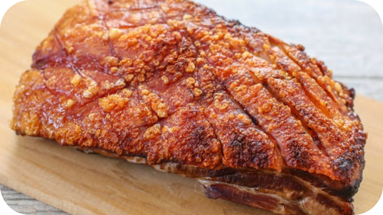 Pork Belly Strips with Cracking Skin