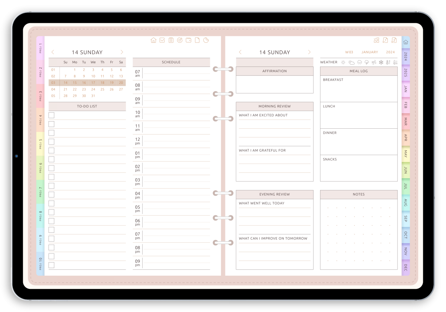 Goodnotes Planner Template: Daily Digital Planner by Onplanners