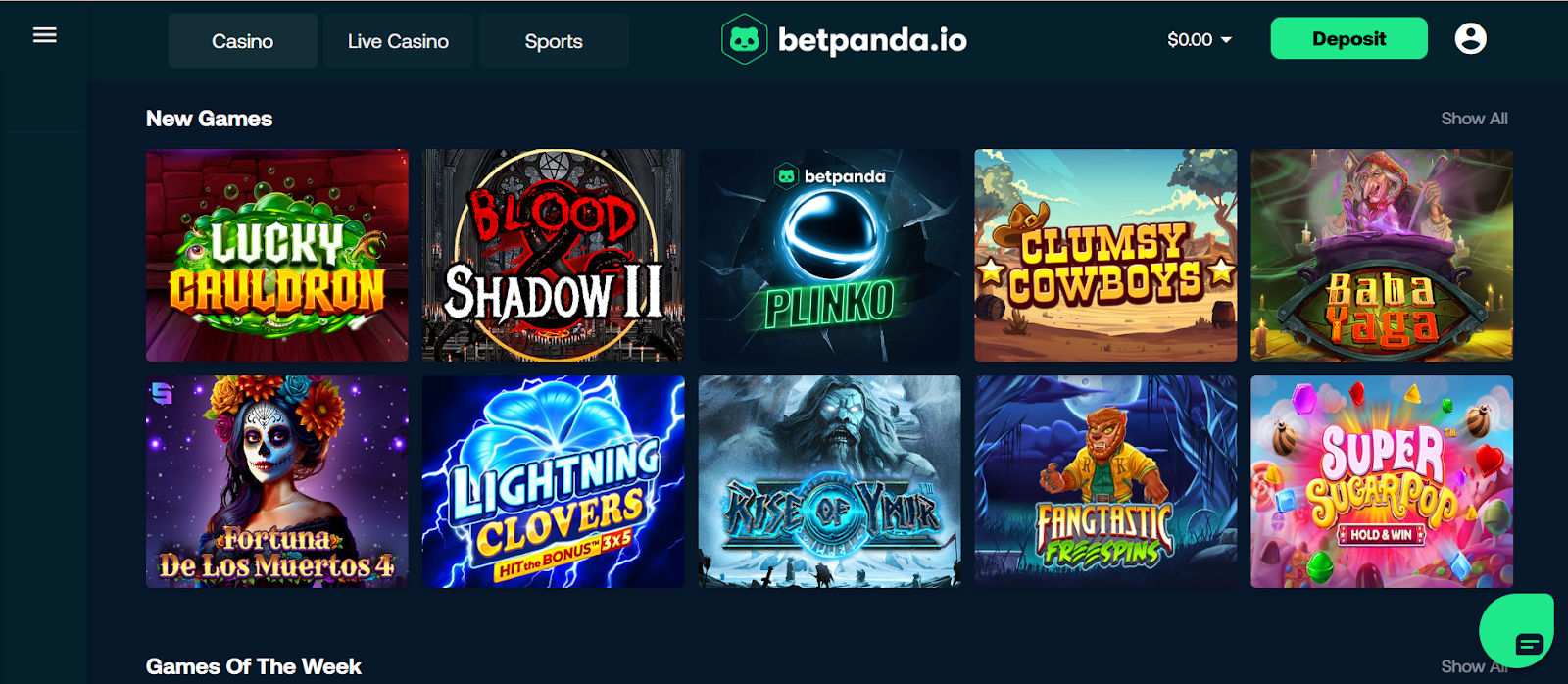 betpanda casino games