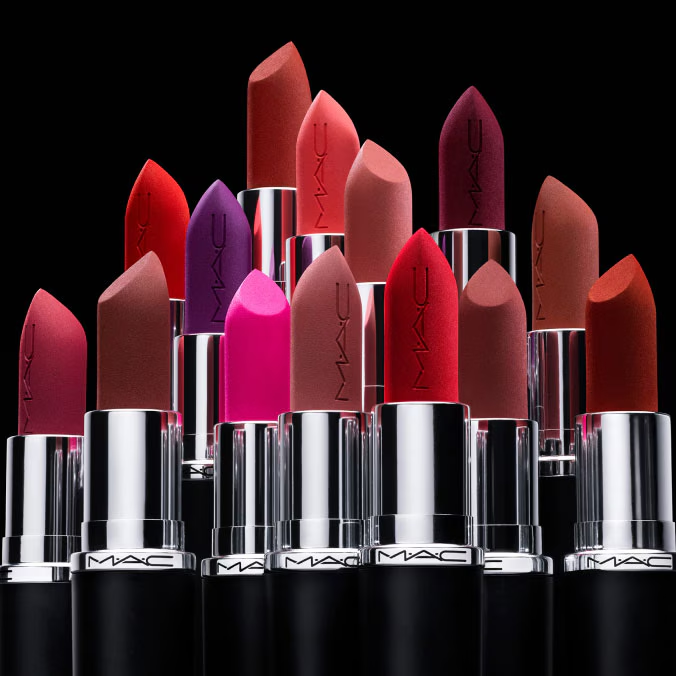  Assorted shades of MAC matte lipsticks with signature sleek black tubes – a trusted and best matte lipstick brand worldwide.