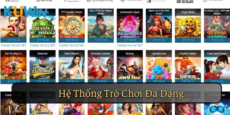 Sảnh cược có đa dạng trò chơi để hội viên tham gia chinh chiến