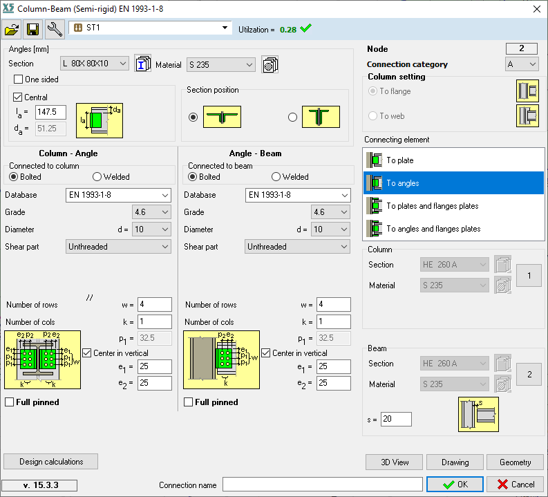 Starting dialog window