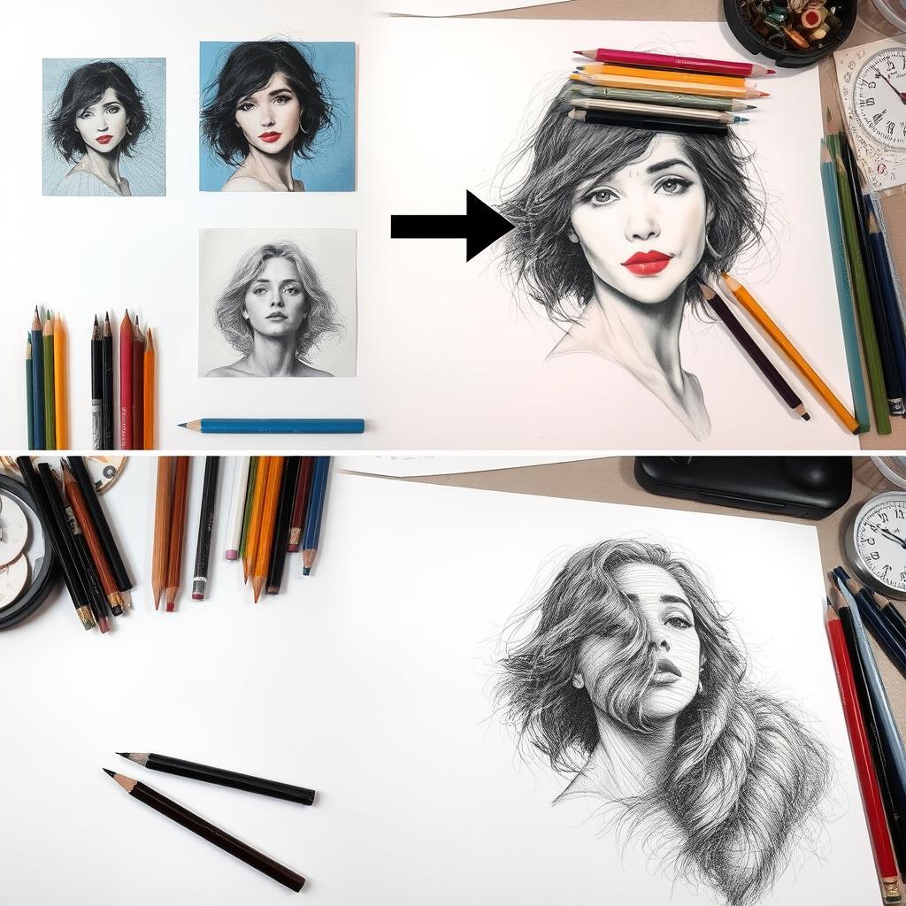 how to draw from a photo with pencil