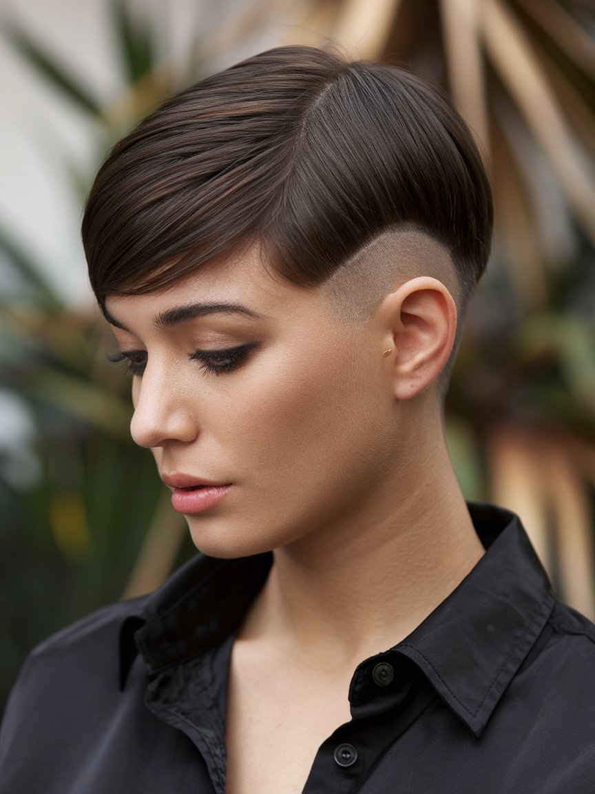 86. Sleek Pixie with Nape Undercut