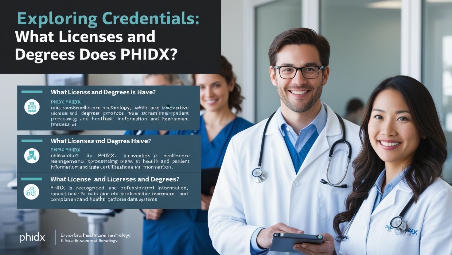  What Licenses and Degrees Does PHIDX Have