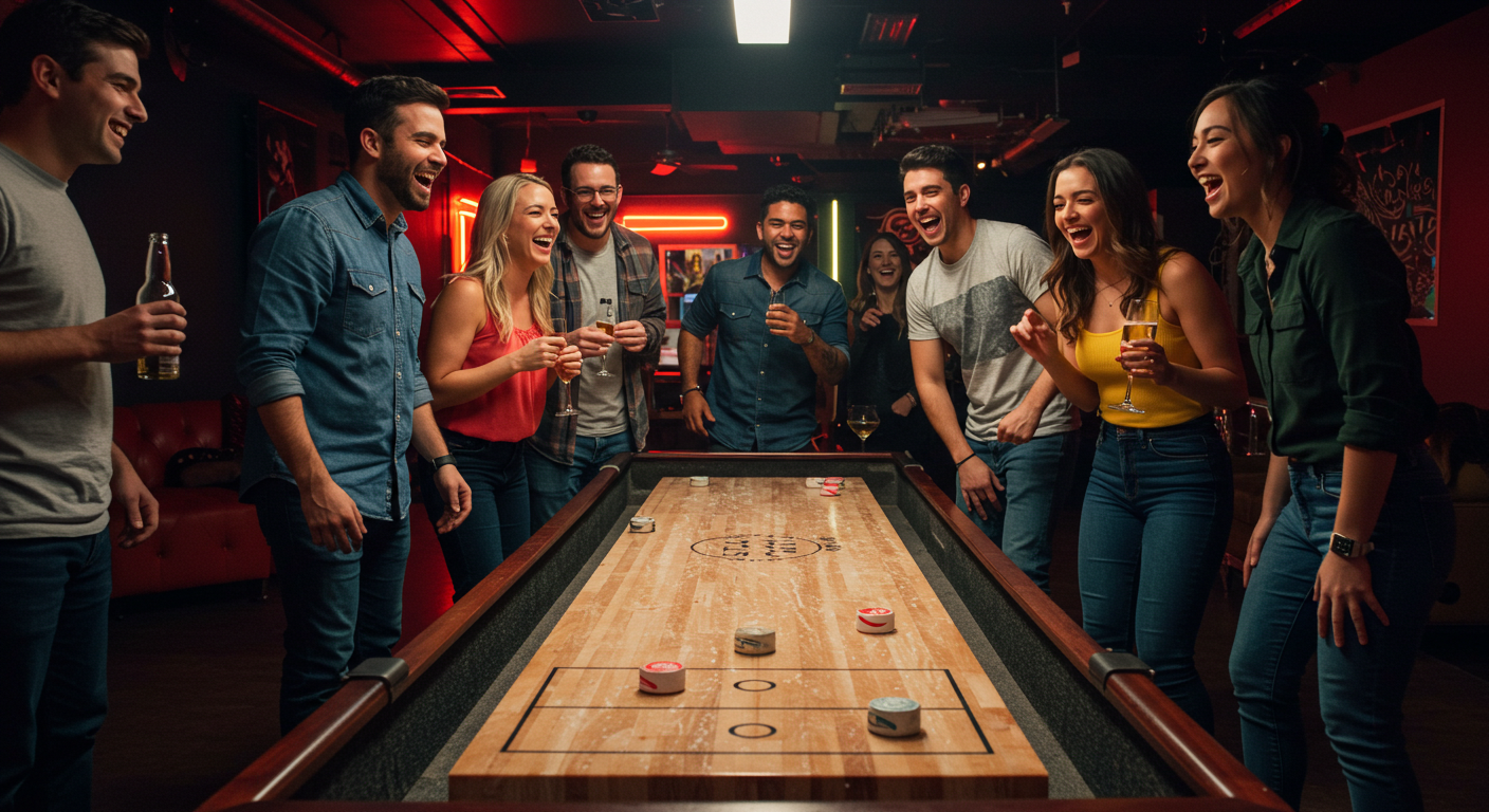 Social Gathering - Shuffleboard table