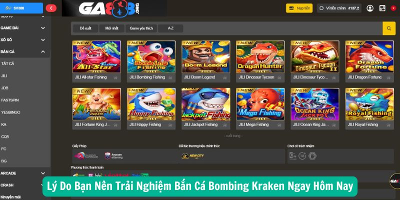 Lý Do Bạn Nên Trải Nghiệm Bắn Cá Bombing Kraken Ngay Hôm Nay