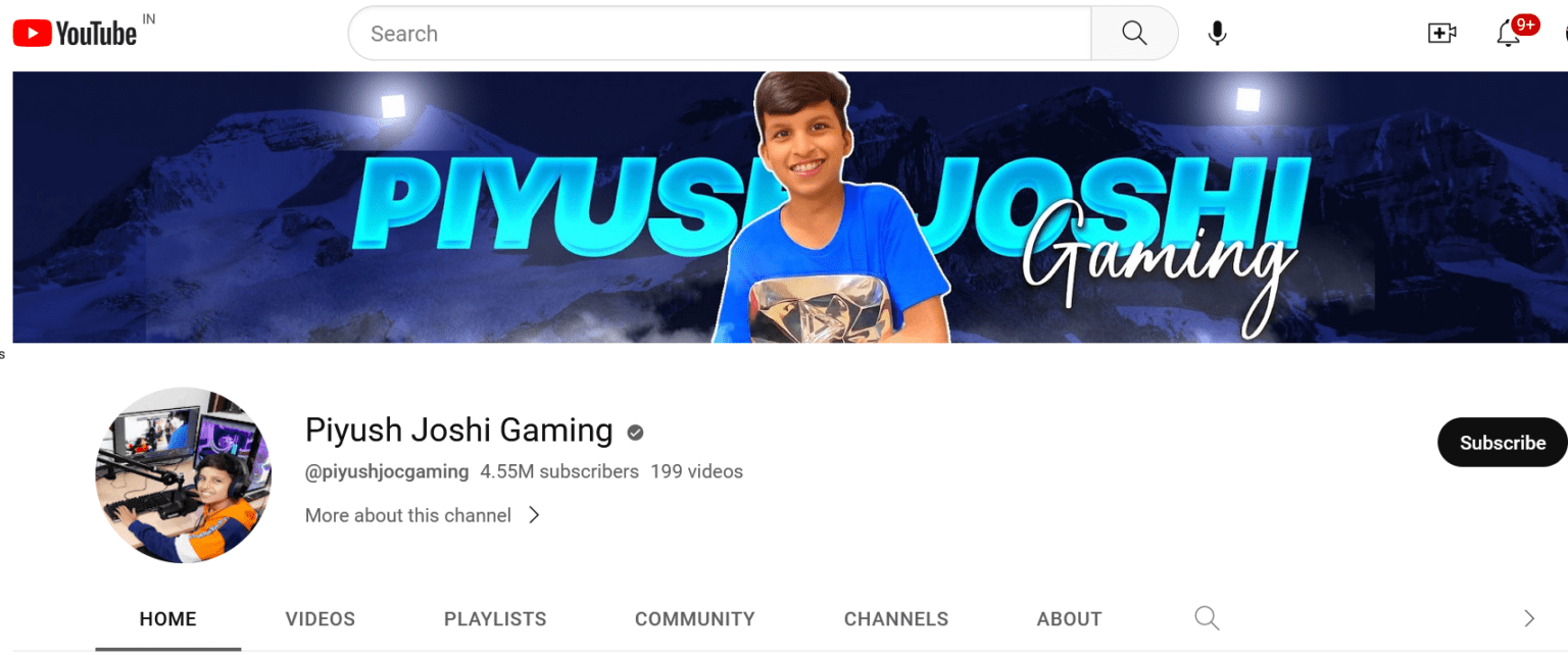 Piyush Joshi Gaming Channel Arts