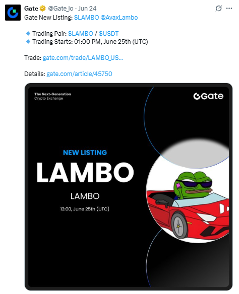 LAMBO Listing on Gate.io Today, क्रिप्टो का नया Meme KING
