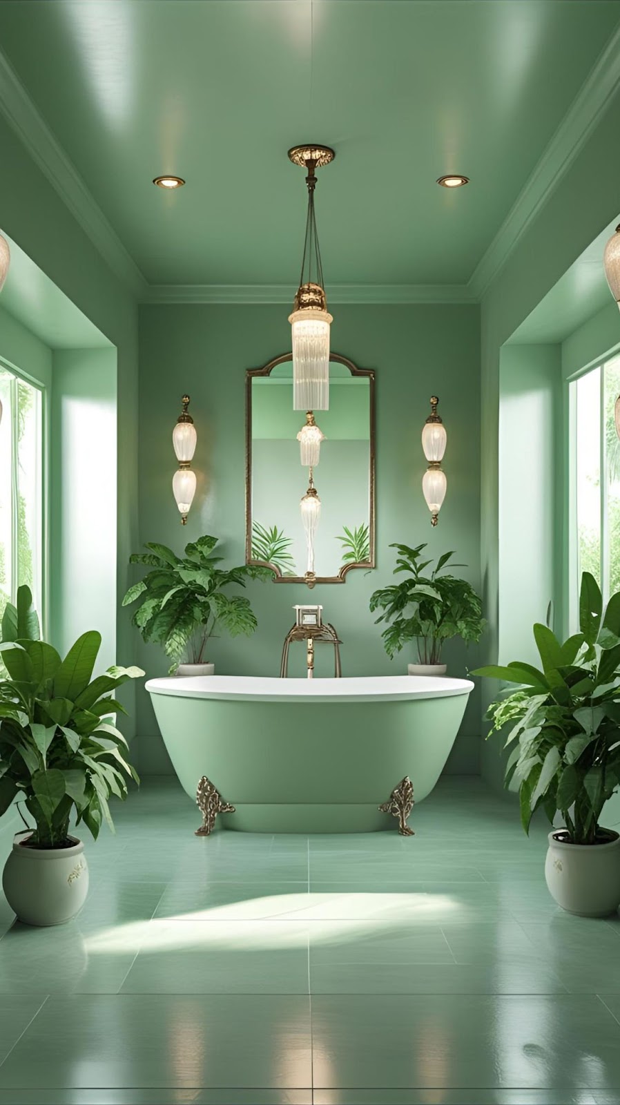 Sage Green Ceiling