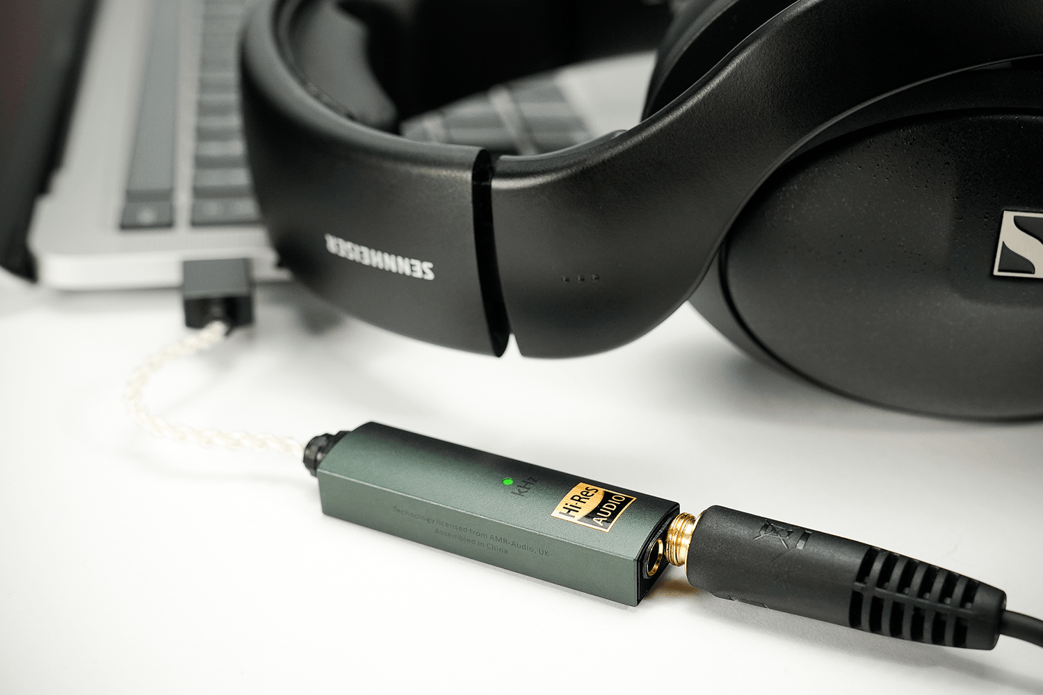 iFi GO Link Max with Sennheiser headphones.