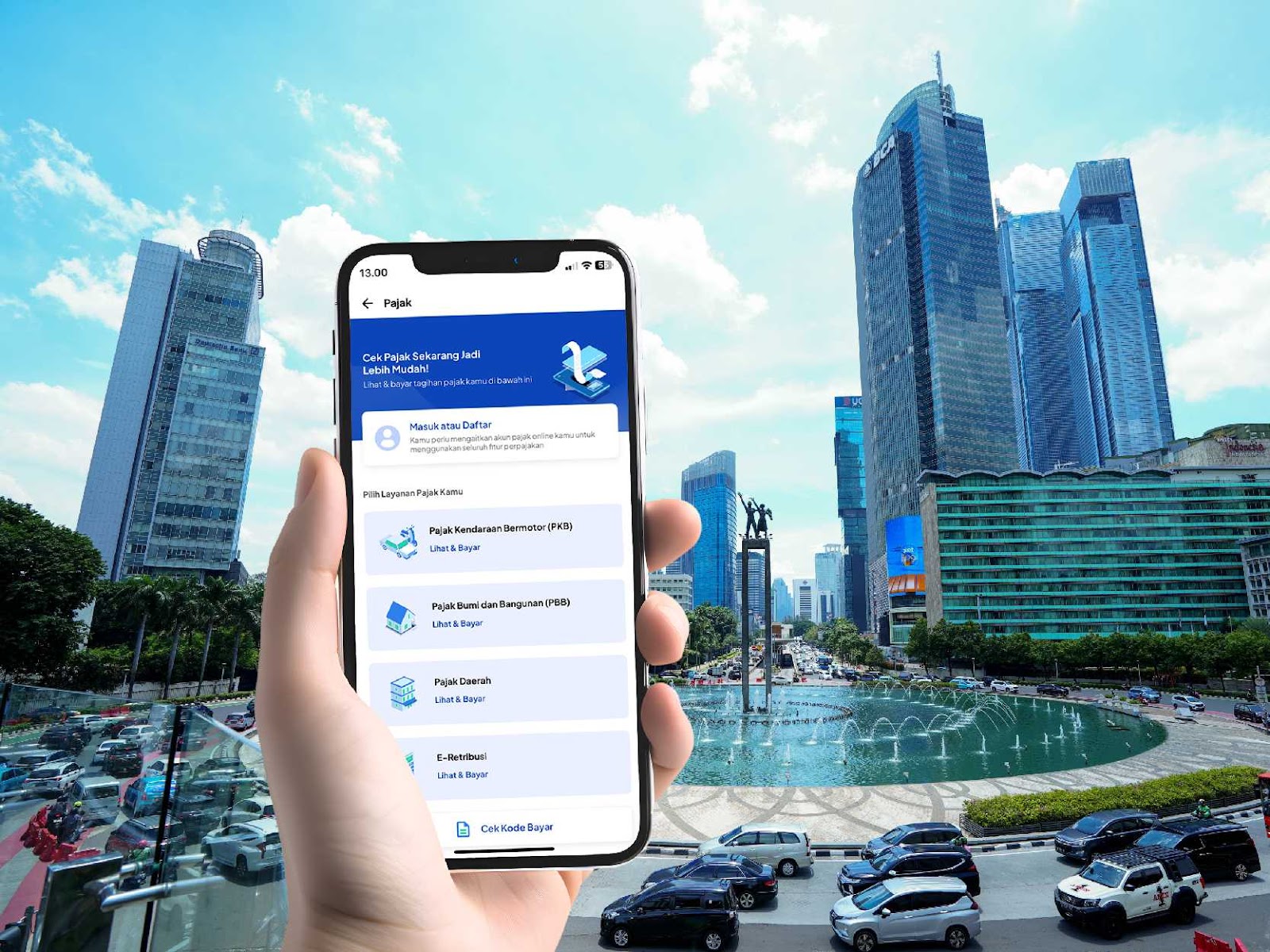 Gampang cek pajak kendaraan&nbsp;online&nbsp;di JAKI. Sumber: Jakarta Smart City