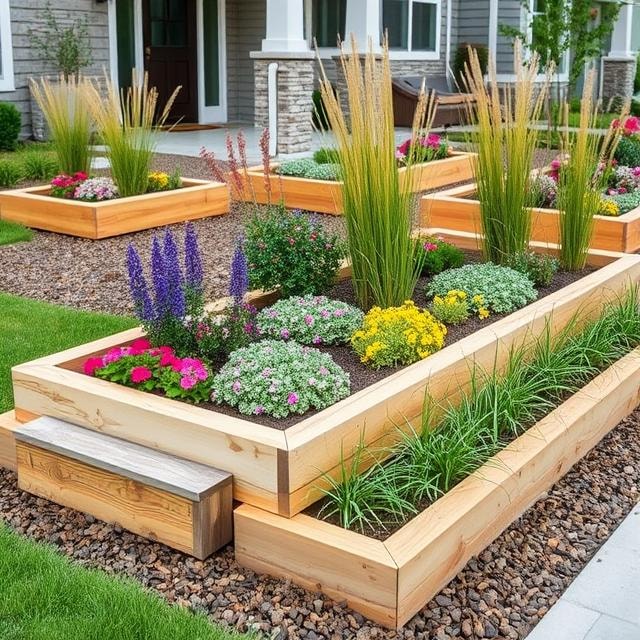 Raised Wooden Planting Beds