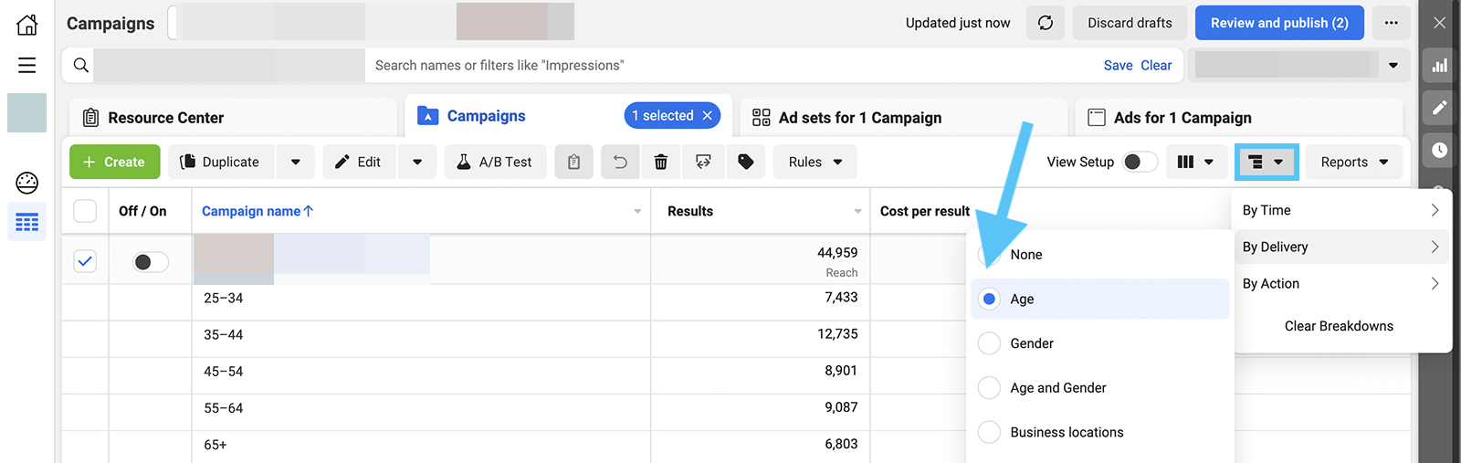 Facebook Ads audience breakdowns