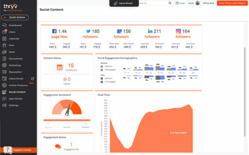 best social media customer service software thryv