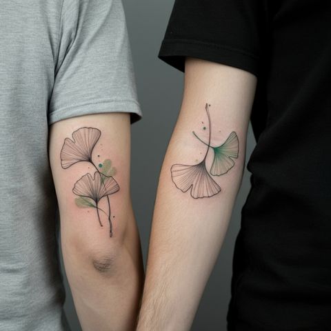 Matching Ginkgo Tattoos Tattoo