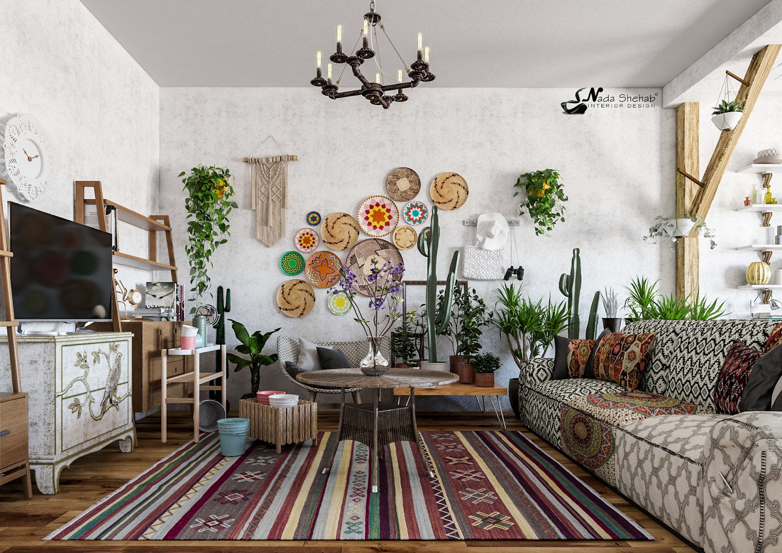 modern boho style home decor