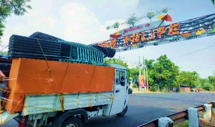 A truck on the road