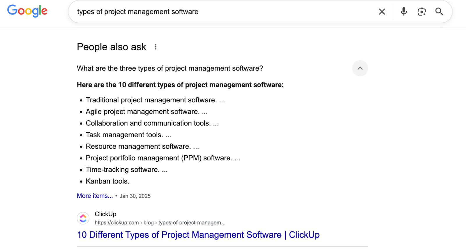 Featured Snippet Example 3