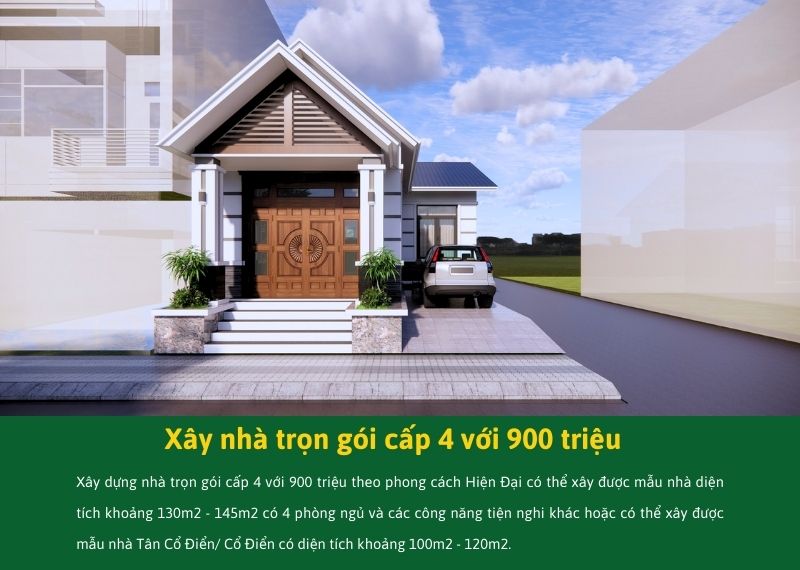 Xây nhà trọn gói cấp 4 với 900 triệu Xây dựng Nhất Tín