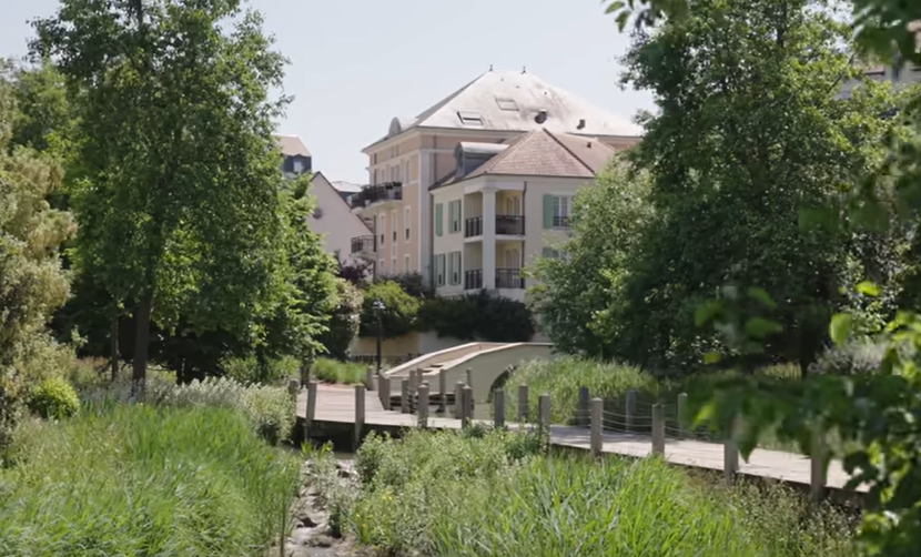 buildings and green space