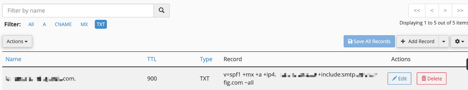 SPF TXT record 