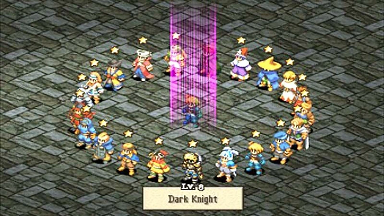 In-game image of Final Fantasy Tactics: War of the Lions with its characters 